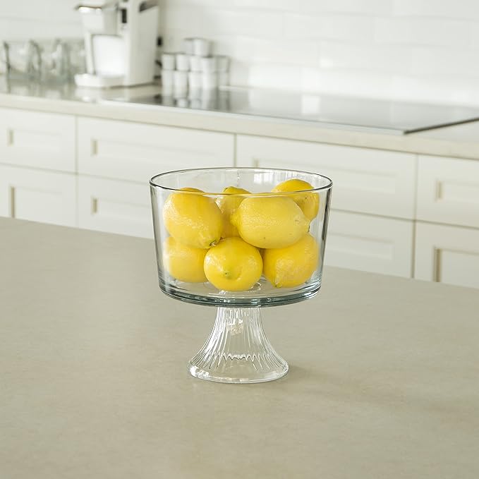Anchor Hocking Monaco Glass Trifle Bowl, 104 oz