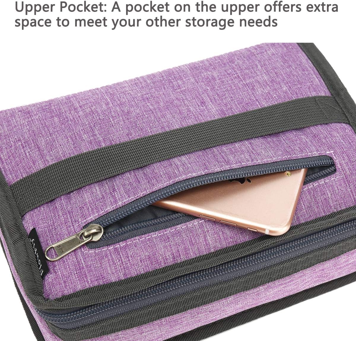FlowFly Small Insulated Lunch box Portable Soft Bag Mini Cooler Thermal Meal Tote Kit with Handle for Work & School, Purple
