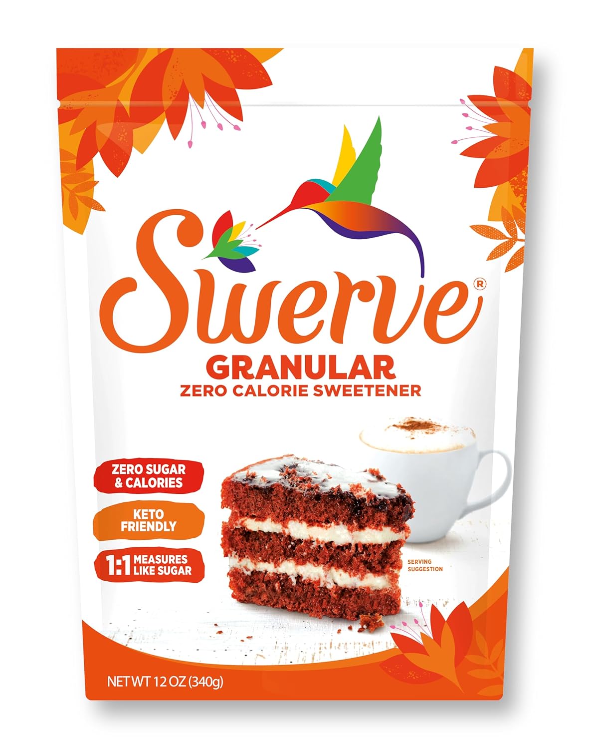 Swerve Sweetener, Granular, 12 Ounce