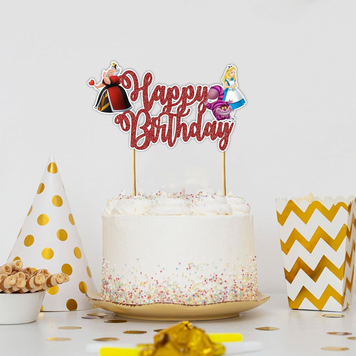 Seyal® Alice in Wondrland Happy Birthday Cake Topper