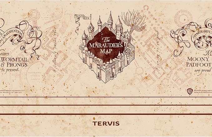 Tervis Traveler Harry Potter The Marauder's Map Triple Insulated Insulated Tumbler Travel Cup Keeps Drinks Cold & Hot, 30oz, Stainless Steel