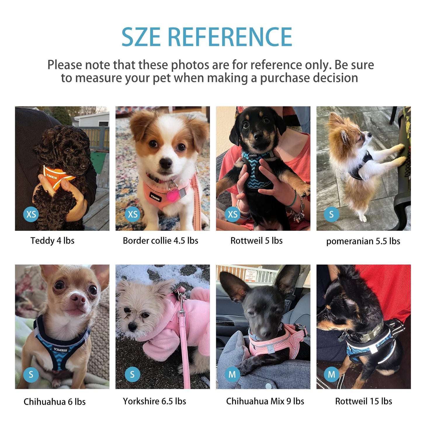Dog Harness for Small Dogs, Small Dog Harness and Leash Set, Honeycomb Grid, Reflective Lightweight Harness & Anti-Twist Pet Lead (Multi Color, XS-Black)