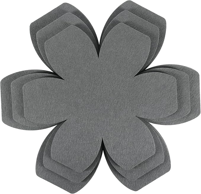 BYKITCHEN Larger & Thicker Pan Pot Protectors, Set of 12 and 3 Different Sizes, Felt Pan Separators, Gray Pot Dividers Protectors for Stacking and Protecting Your Cookware
