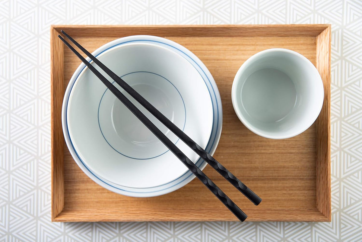 Reusable Luxury Japanese Style Chopsticks 5 Pair Set Dishwasher Safe