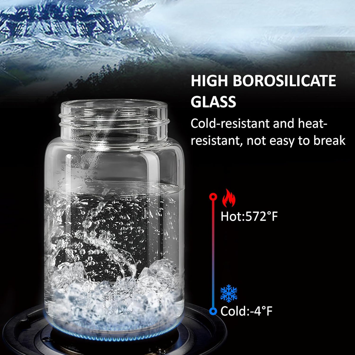 12 oz/350 ml Clear Glass Storage Canister with Airtight Wooden Lid, 4 Pack Small Overnight Oats Containers, Cute Decorative Salad Jar for Snacks Yogurt Spice Sugar Cereal Fruit Coffee Tea