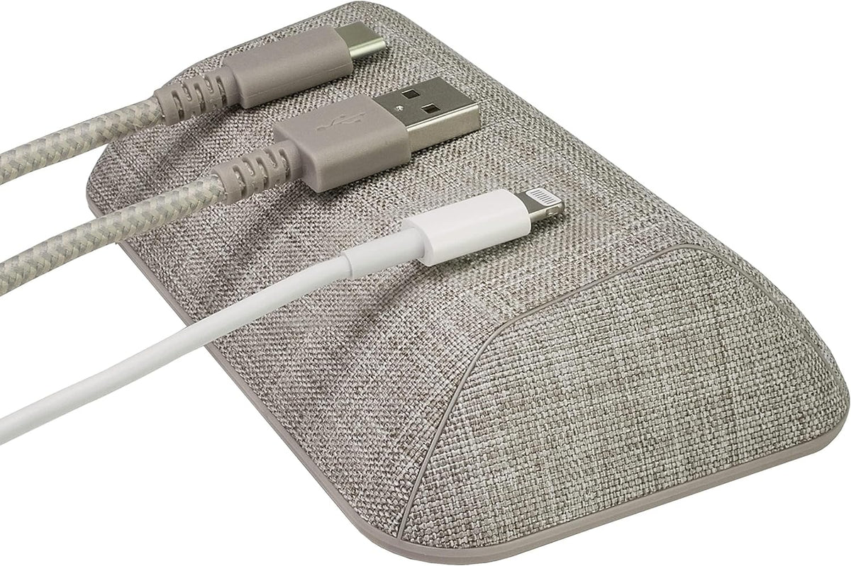 Smartish® Magnetic Cord Holder - Bigger Cable Wrangler Organizer with Magnet Clips for Charger Management on Desktop, Nightstand, or Side Table - Holds 6+ Cables - Lightly Toasted Beige