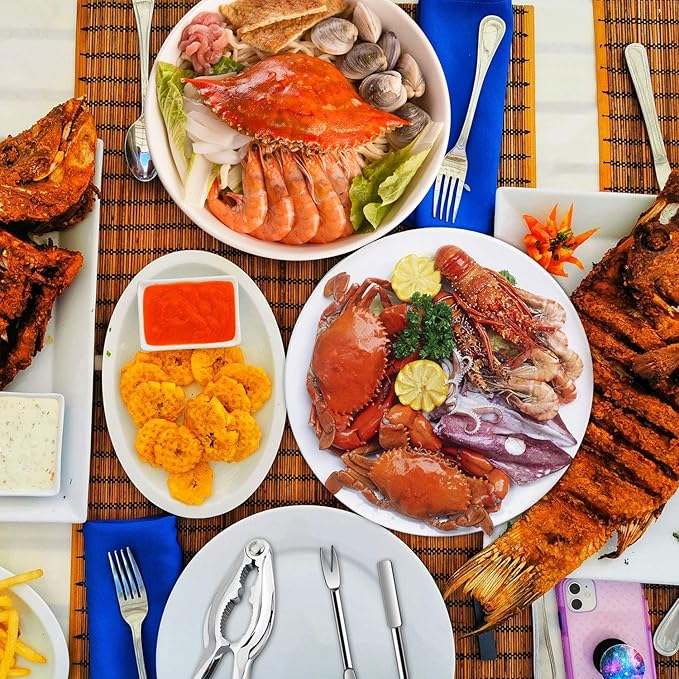 Crab Crackers and Tools, Lobster Crackers, Seafood Crab Leg Cracker Tools, Nut Cracker Set, 16 Pack