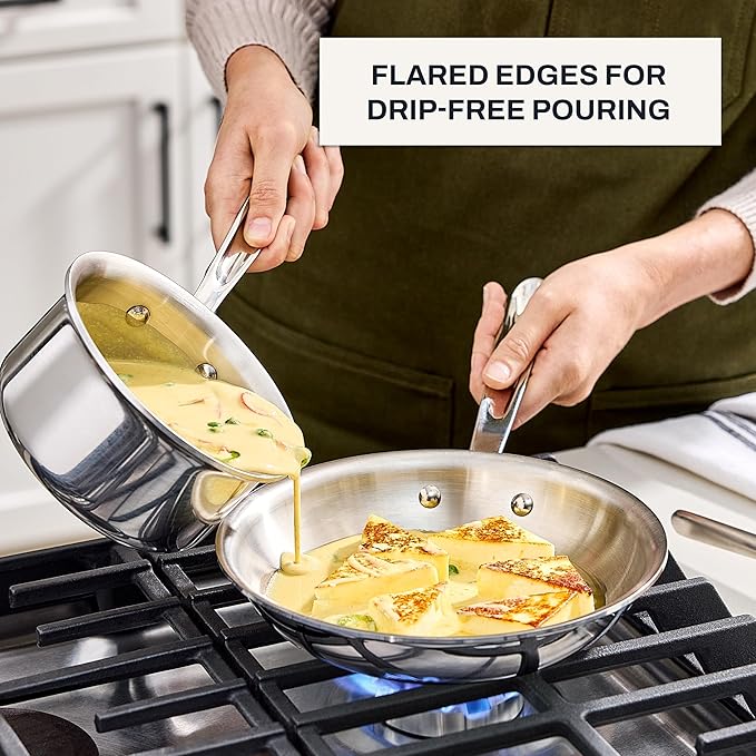 All-Clad - 4108201S All-Clad Kitchen Helper Fry Sauce pan, 8 inch and 1 quart, Steel