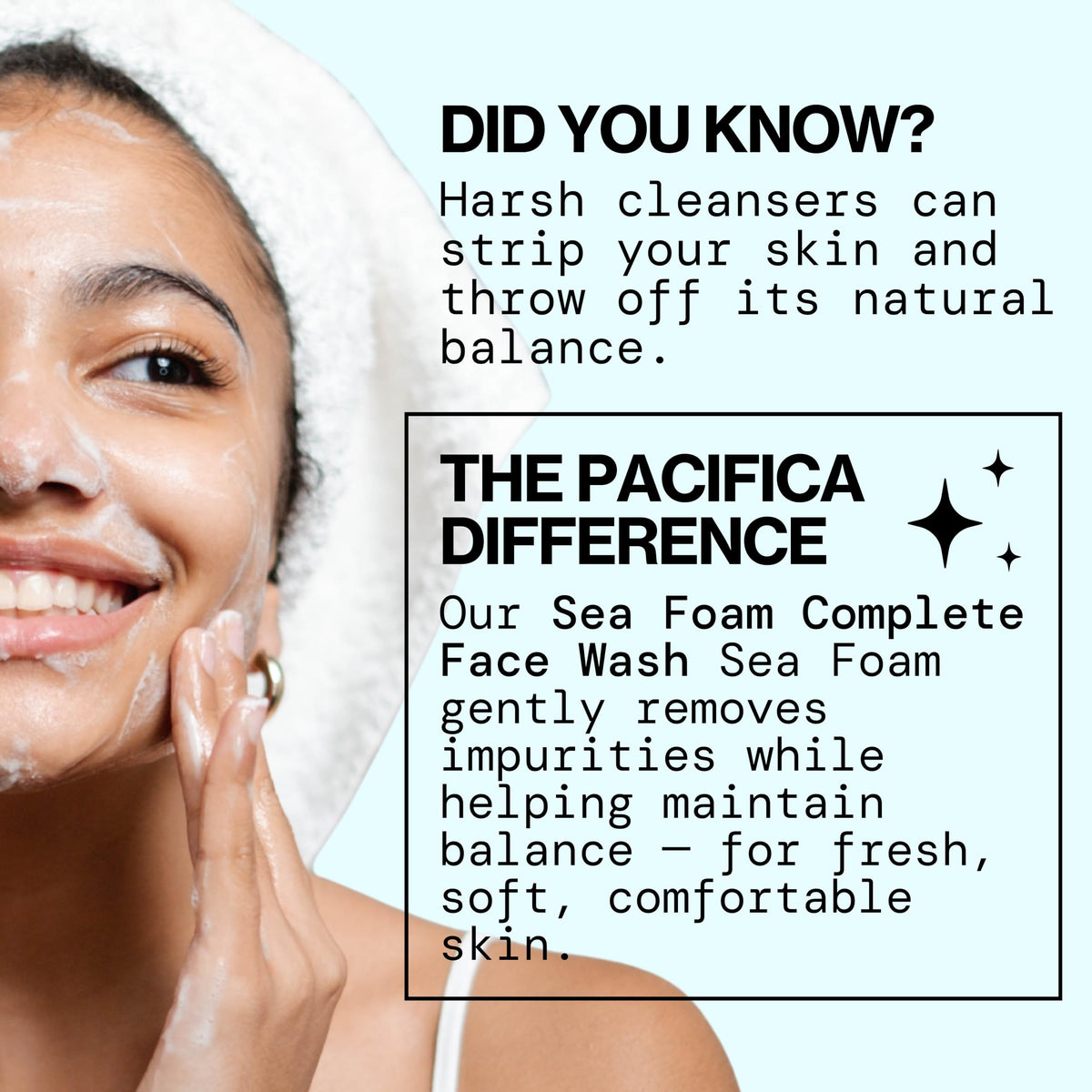Pacifica Beauty Sea Foam Complete Face Wash Set, Skincare, Daily Gentle Facial Cleanser, Makeup Remover, Coconut Water, Sea Algae Complex, Sulfate & Paraben Free, Vegan, 5 fl oz (2 Pack)