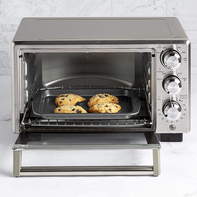 Ecolution Non-Stick Toaster Oven Bakeware Set 4-Piece, Carbon Steel, Easy to Clean and Perfect for Single Servings, Gray