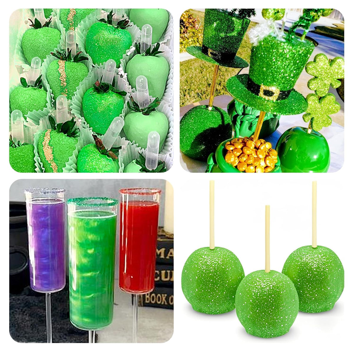 Green Edible Glitter Spray - 10g Edible Green Glitter for Cakes Food Grade Drink Glitter for Cocktails Chocolate Cake Pop Strawberry