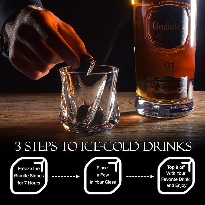 Old Fashioned Whiskey Glasses – Set of 2 – Bourbon Glasses for Men & Women – Gift Boxed Crystal Scotch Glasses for Cocktails & Spirits