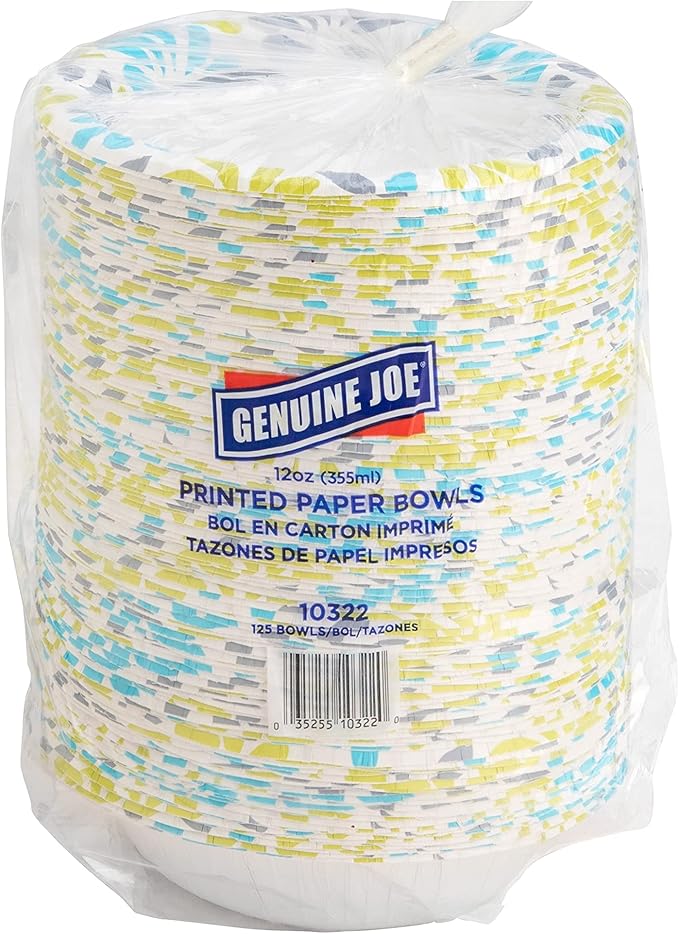 Genuine Joe 12 oz. Paper Bowls (Pack of 125)