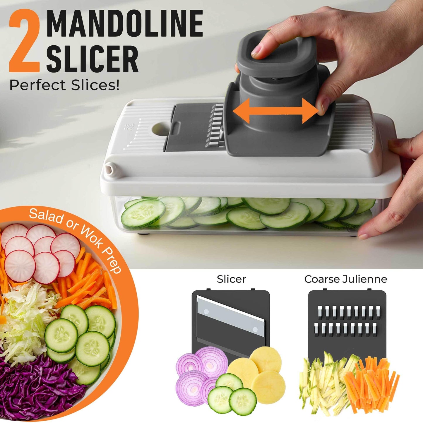 Mueller Vegetable Chopper Mandoline Slicer, Food Veggie Chopper