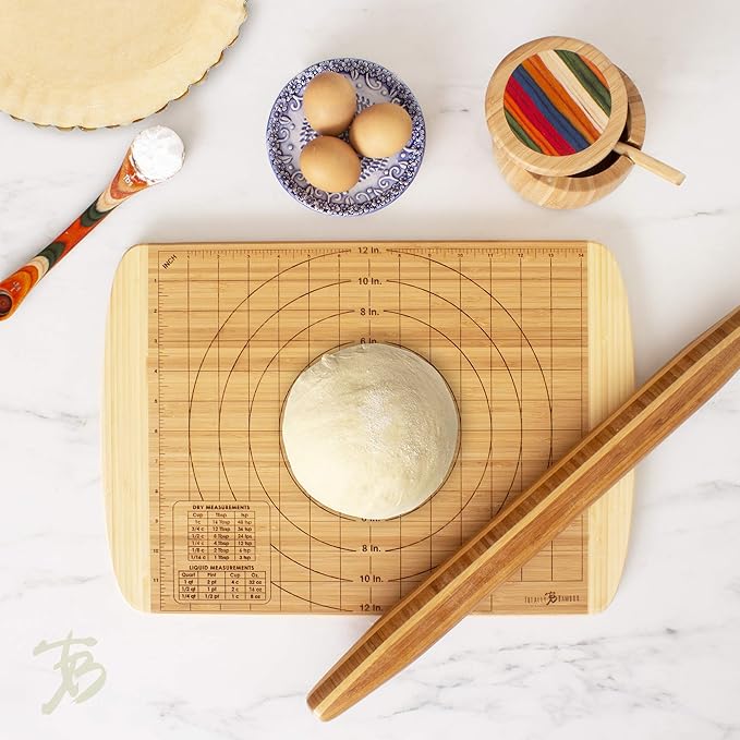 Totally Bamboo Reversible Baker's Board and Carving Butcher Block with Juice Grooves