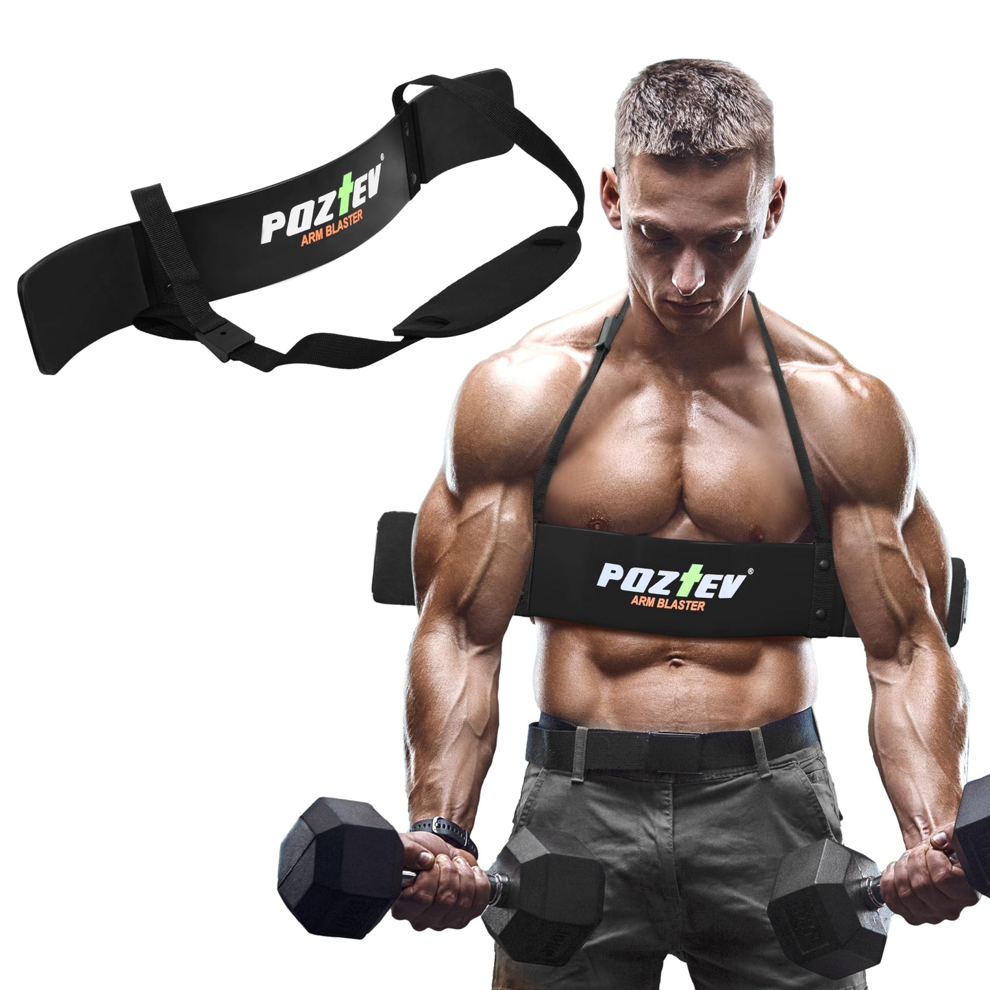 Arm Blaster for Biceps & Triceps Dumbbells Barbell Curls Isolator Workout Equipment Weight Lifting Support for Big Arms