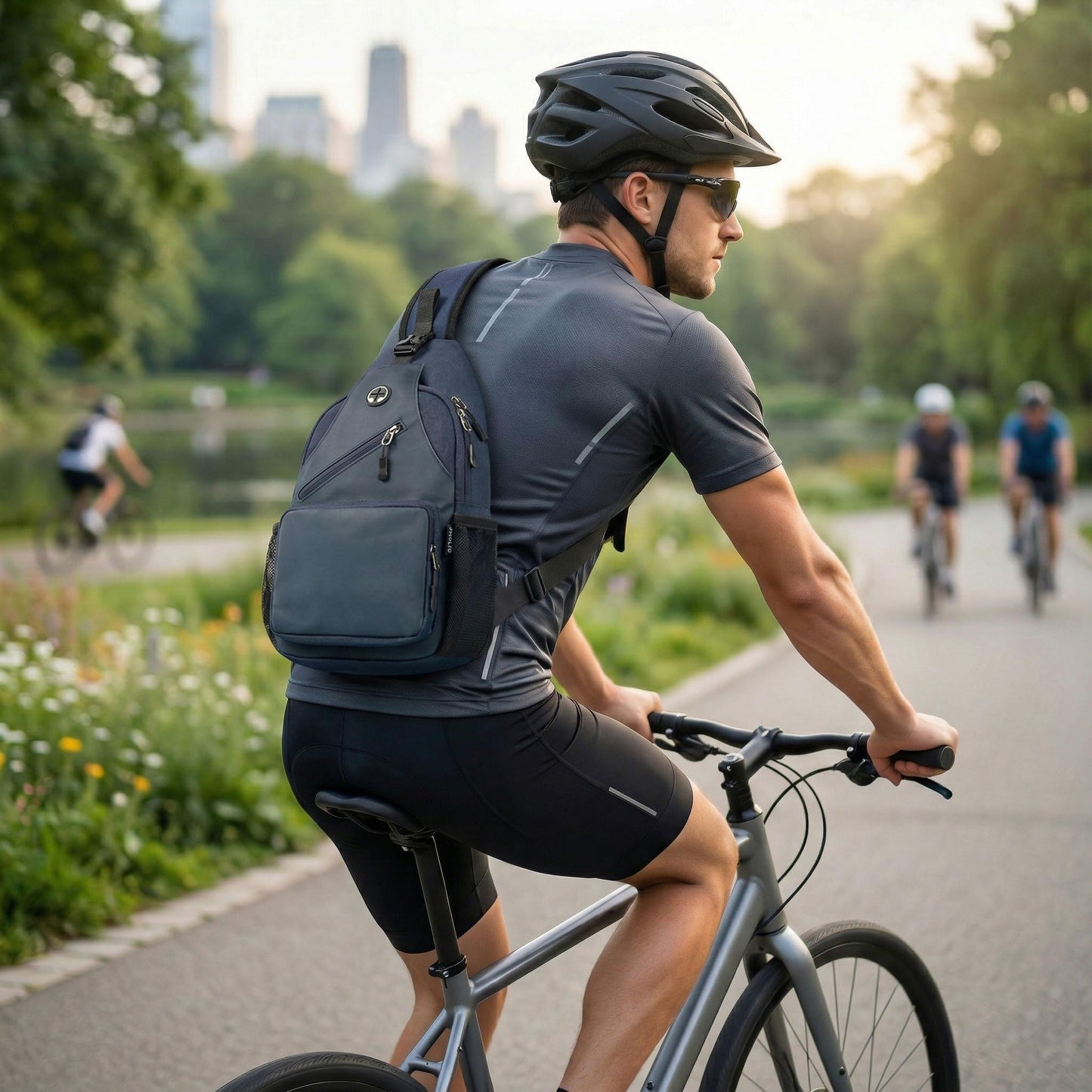 Javolto Crossbody Sling Bag,Small Backpack Men,Hands-Free Shoulder Daypack