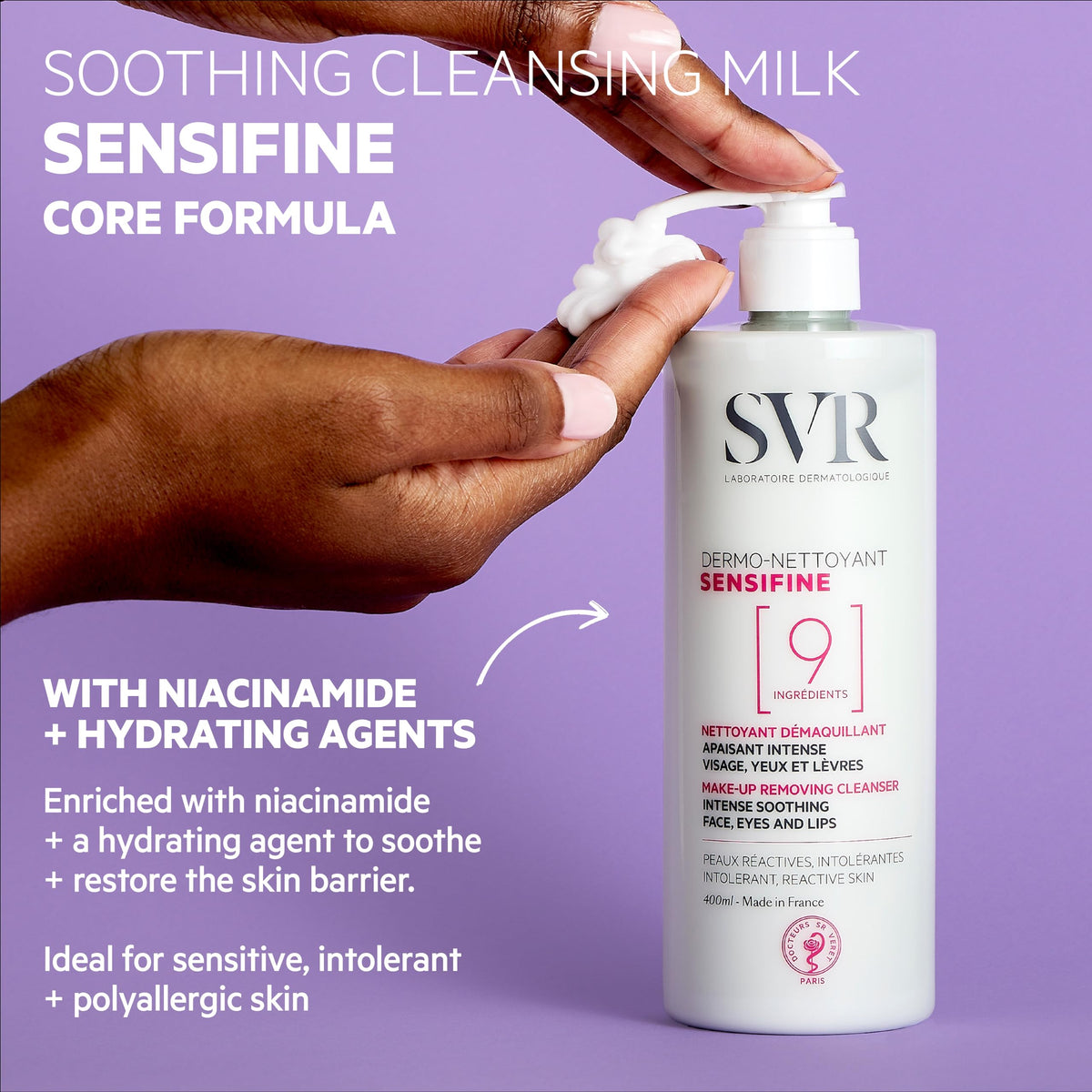 SVR Sensifine Dermo-Cleanser, Cleansing Cream, 13.5 fl oz