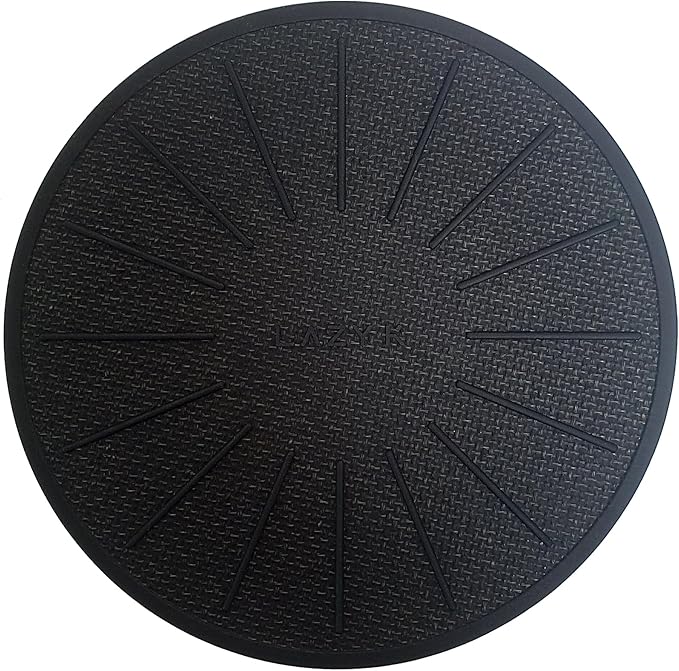 Lazy K Induction Cooktop Mat - Silicone Fiberglass Scratch Protector - for Magnetic Stove - Non Slip Pads to Prevent Pots from Sliding During Cooking_ Black (6.2inches)