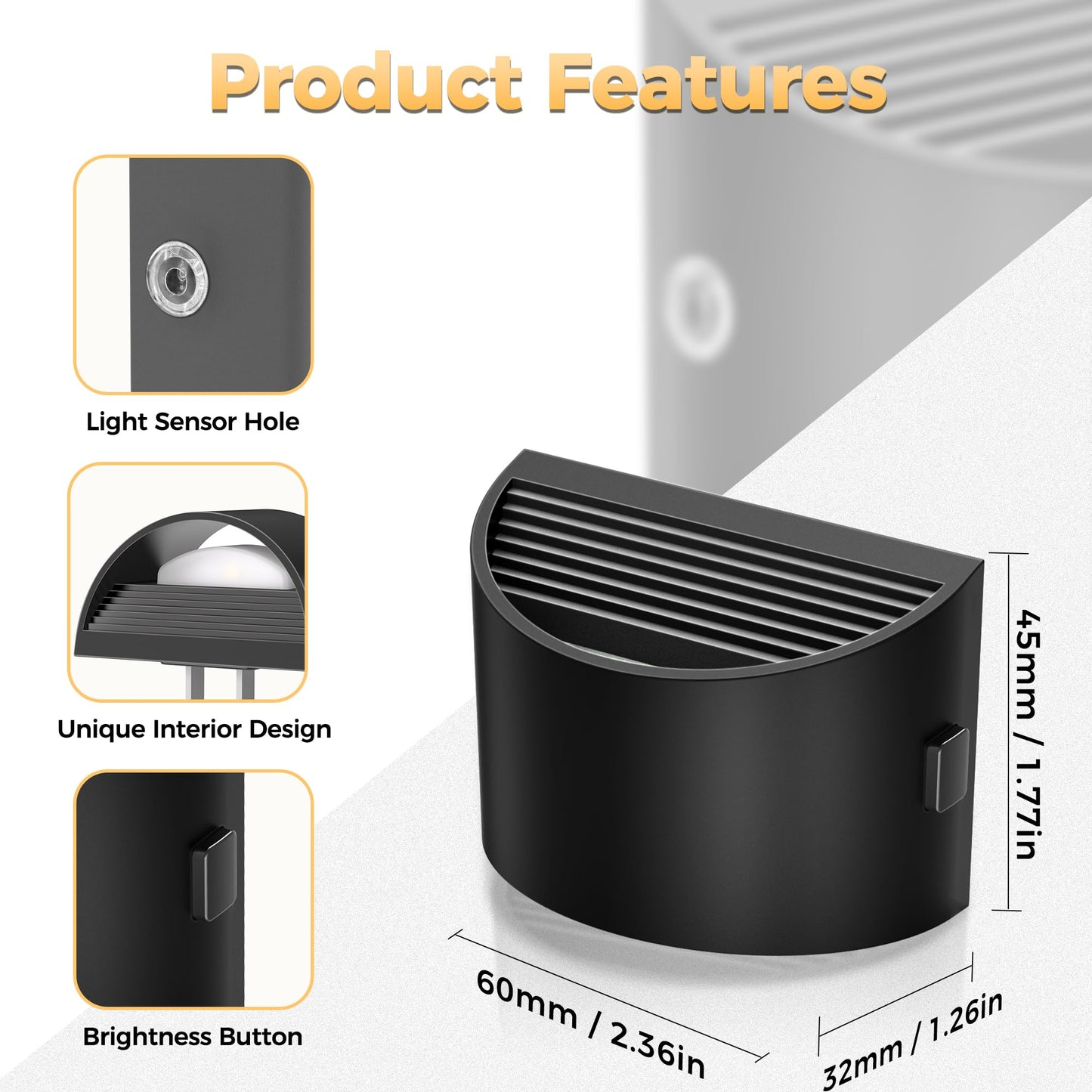 DORESshop Night Light, Night Lights Plug into Wall, Adjustable, 3000K