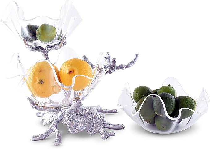 Arthur Court Grape 3-Tier Acrylic Bowl Stand