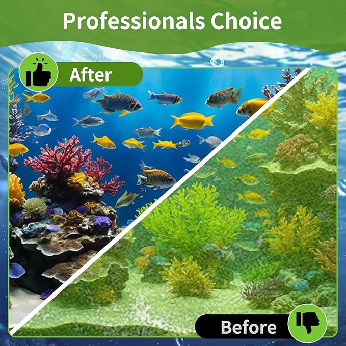 Aquarium Filter Floss for Fish Tank Filters -Micro Fine Multi-Layer Aquarium Filter Pad-Filter Media Roll for Crystal Clear Water Cut to Size 24"x36"x0.5"