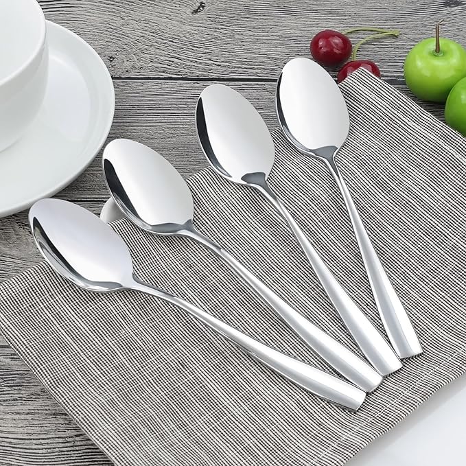 16-Piece Stainless Steel Dessert Spoons