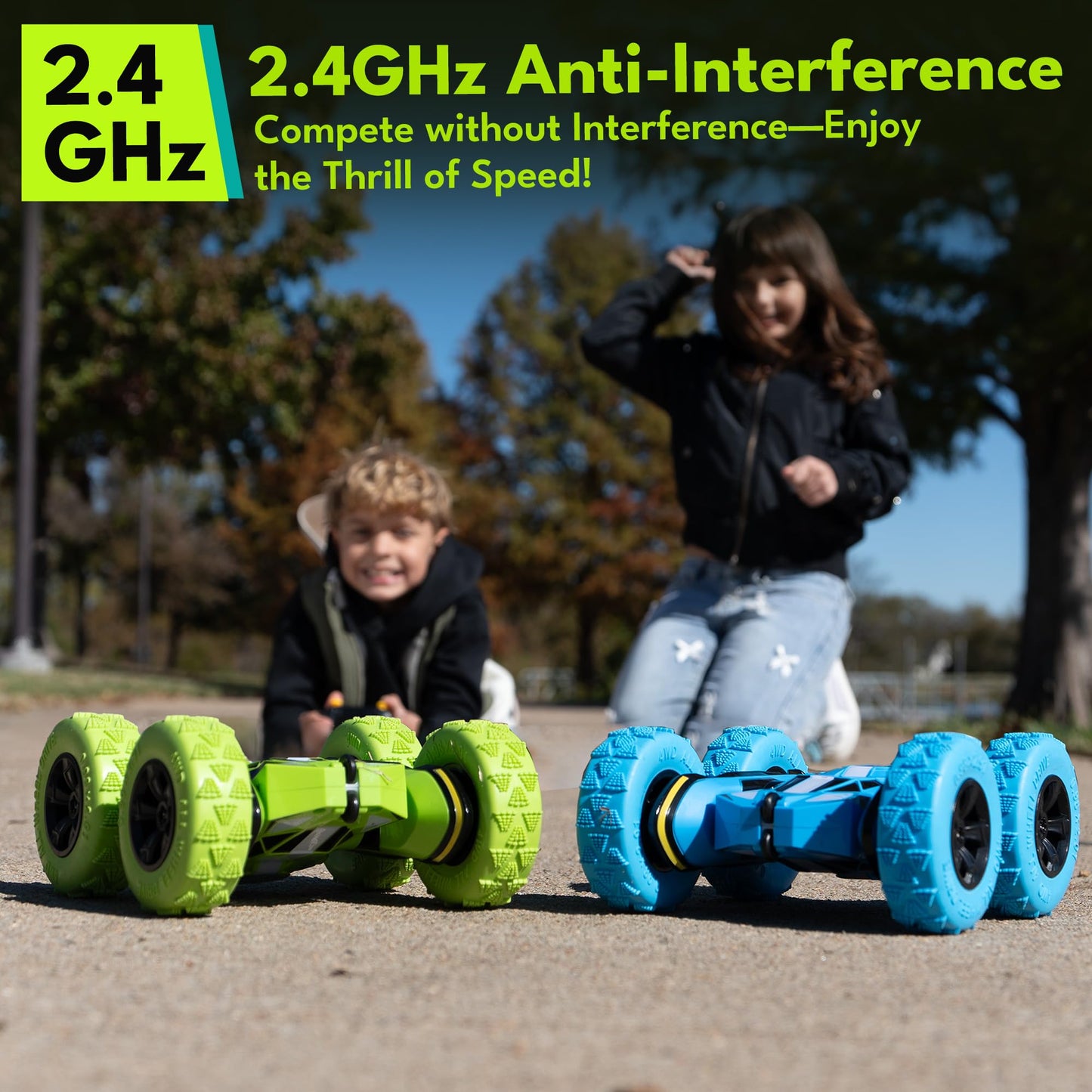 Threeking Remote Control Flip Stunt Car Double Sided Driving Crawler Toys