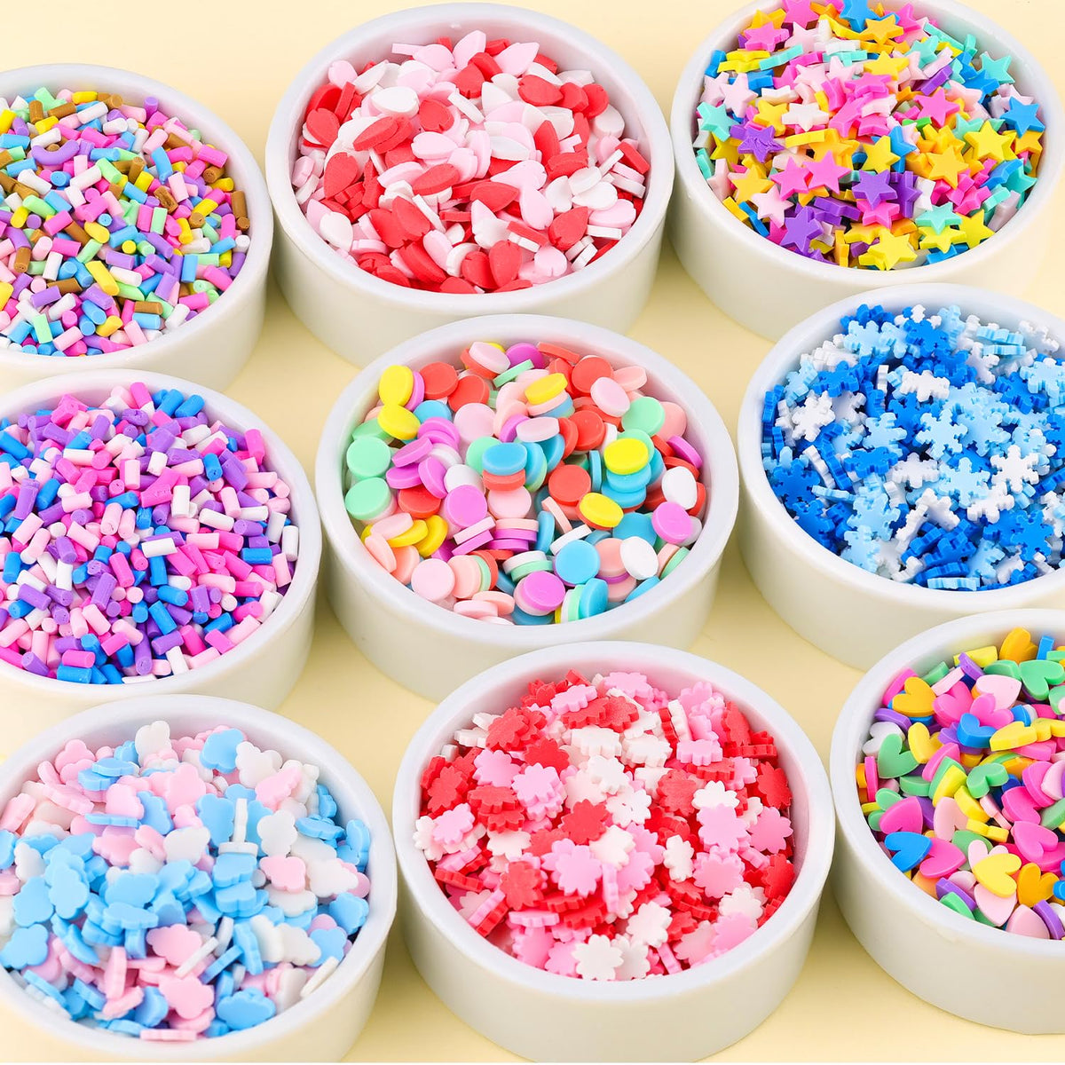 24-Grid Slime Mix Ins Non-edible Polymer Clay Slime Add Ins|Fake Sprinkles Kawaii Charms for Nail Art Design,Lip Gloss,Cellphone Decorations Assorted Sprinkle Decoration & Accessories for DIY Crafting