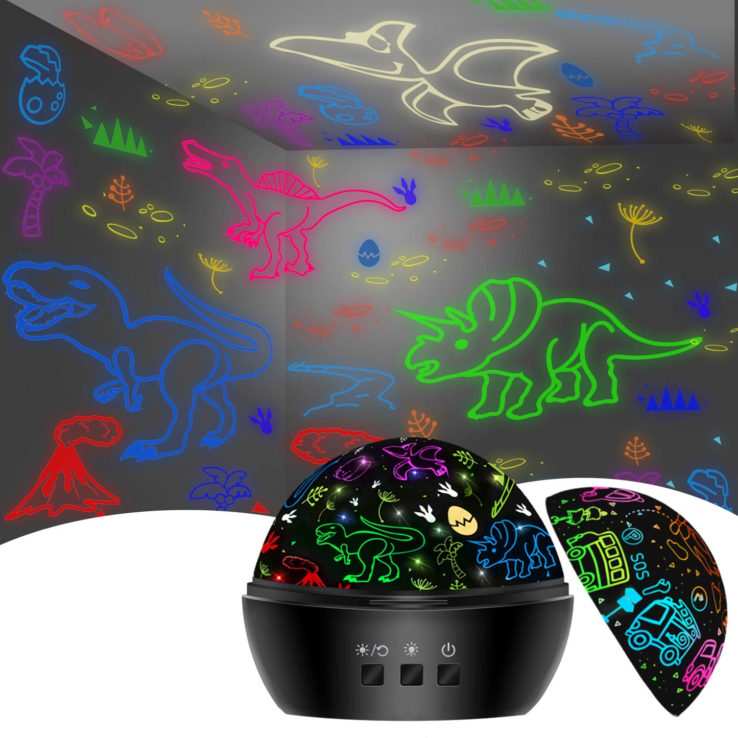 Dinosaur Night Light Toys for 3-8 Year Old Boys,2 in 1 Dino Projection for 2-10 Year Kids,Boys Girls Gifts,Suitable for Chirstmas Xmax Easter Birthday