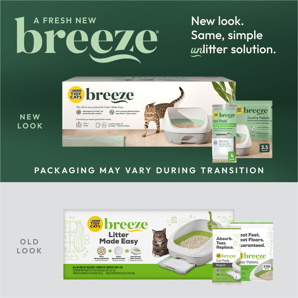 Purina Tidy Cats Breeze Cat Litter Box System Kit with Pellets & Pads