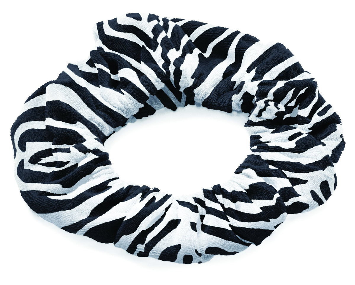 Tassi (Zebra) Hair Holder Head Wrap Stretch Terry Cloth, The Best Way To Hold Your Hair Since...Ever!