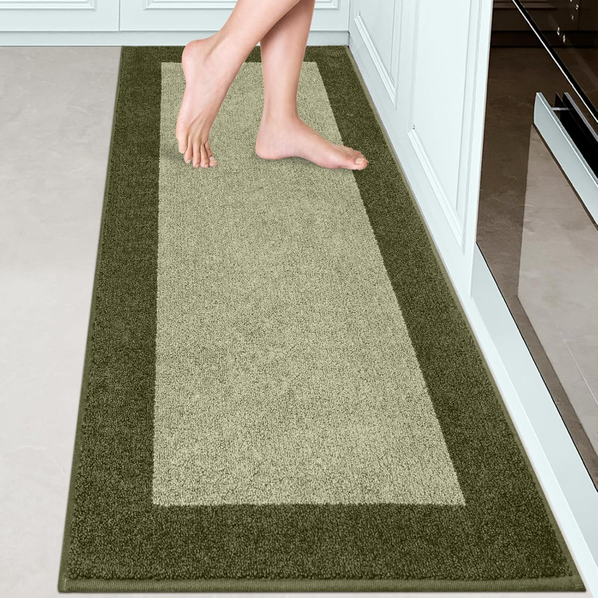 Machine Washable Runner Rug 24" x 70", Non Slip Kitchen Mat for Floor, Absorbent Entryway Rug for Kitchen, Bedroom, Hallway, Bathroom, Door (Roll Packing)