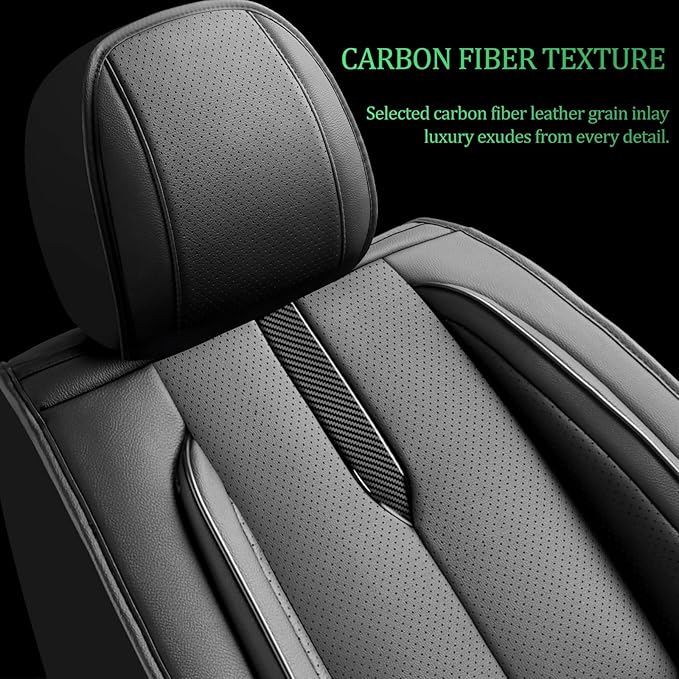 Fit Crosstrek Car Seat Covers for Subaru Crosstrek 2016-2025 2026 -Upgraded Premium Waterproof & Breathable Leather, Airbag Compatible, All-Weather Seat Cushion Protector,2 Front/Black