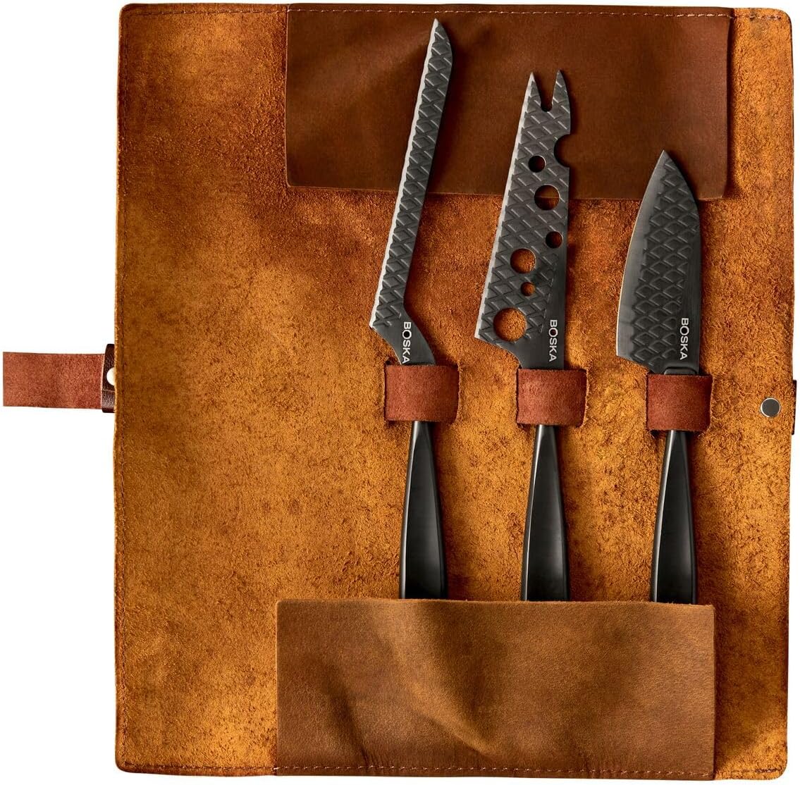 BOSKA Monaco+ Cheese Knife Set, Full-Size, Black