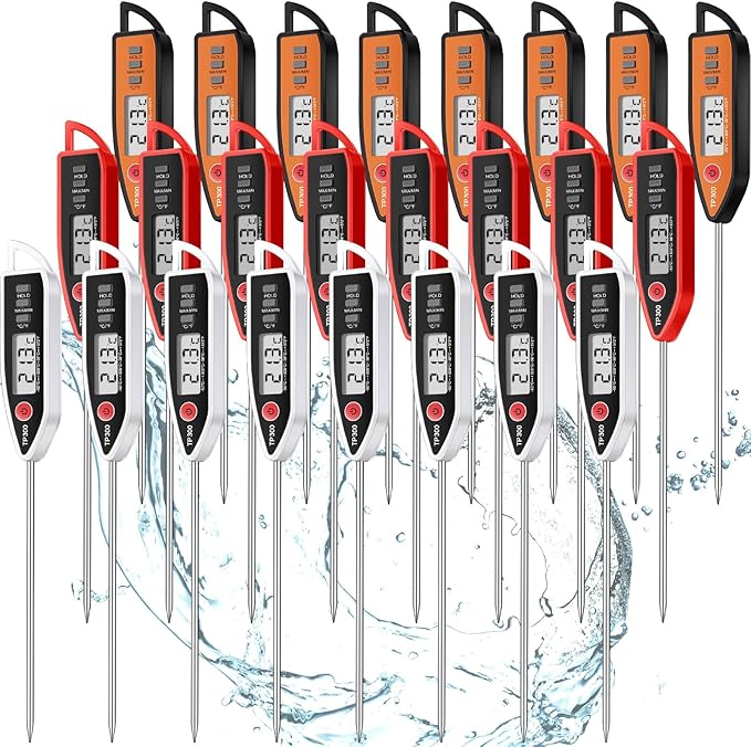 Digital Thermometer Food Meat Candy Water Immediate Read Thermometer for Kitchen Cooking(24 Pcs)