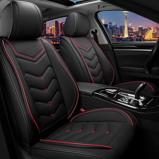 CTDS Car Seat Covers for Honda Accord 2000-2026, Stylish Sport Seat Cover, Premium Nappa Leather Car Seat Cover. Automobile Seat Covers Sets.(Standard 2 Seats/Black)