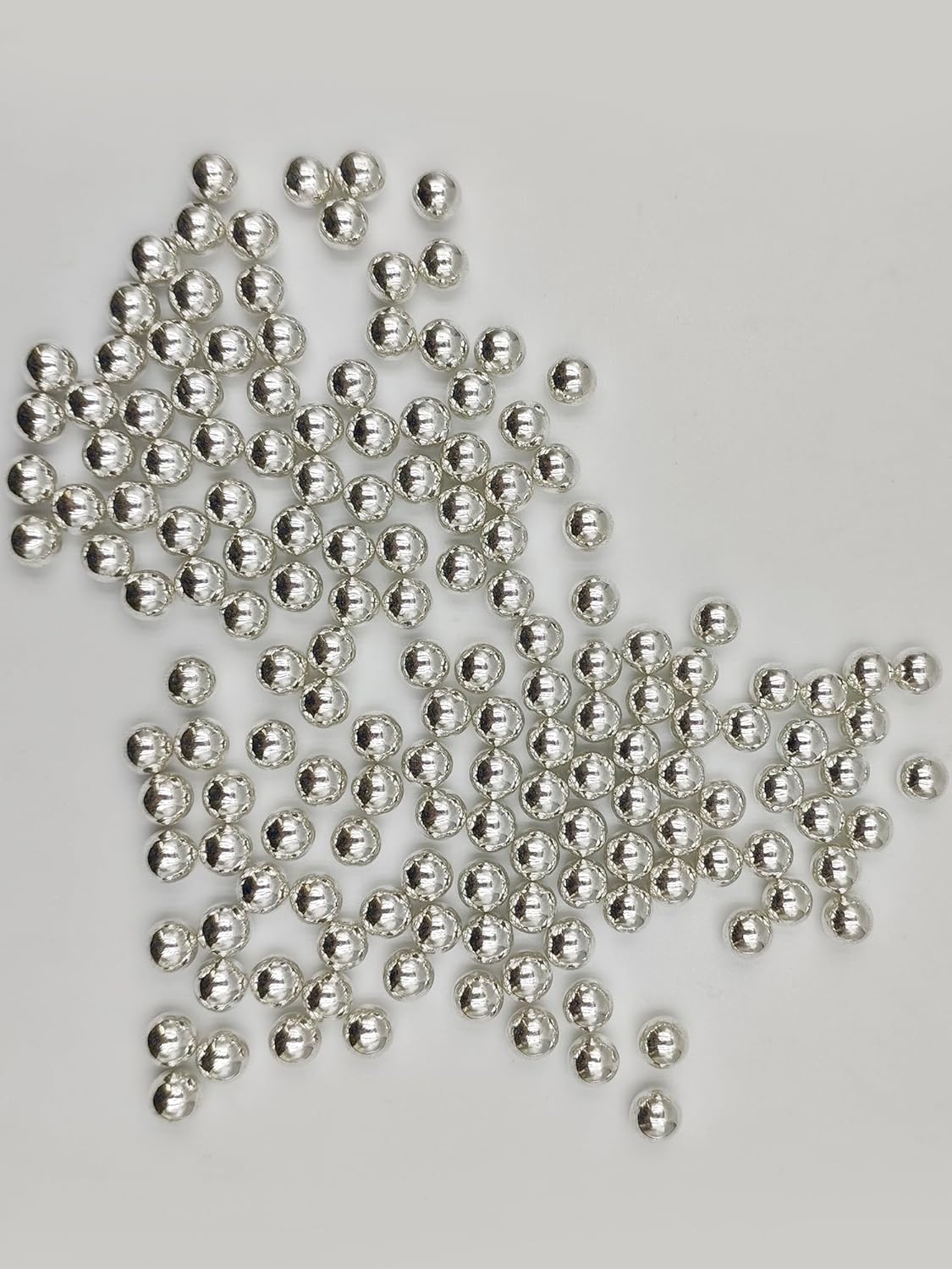 Silver Pearl Sugar Sprinkles 4.23 oz, 10mm Candy Pearls Ideal for Baking, Cake and Cupcake Toppers, Cookie Decoration, Ice Cream Topping, Wedding Shower Valentines Halloween Christmas