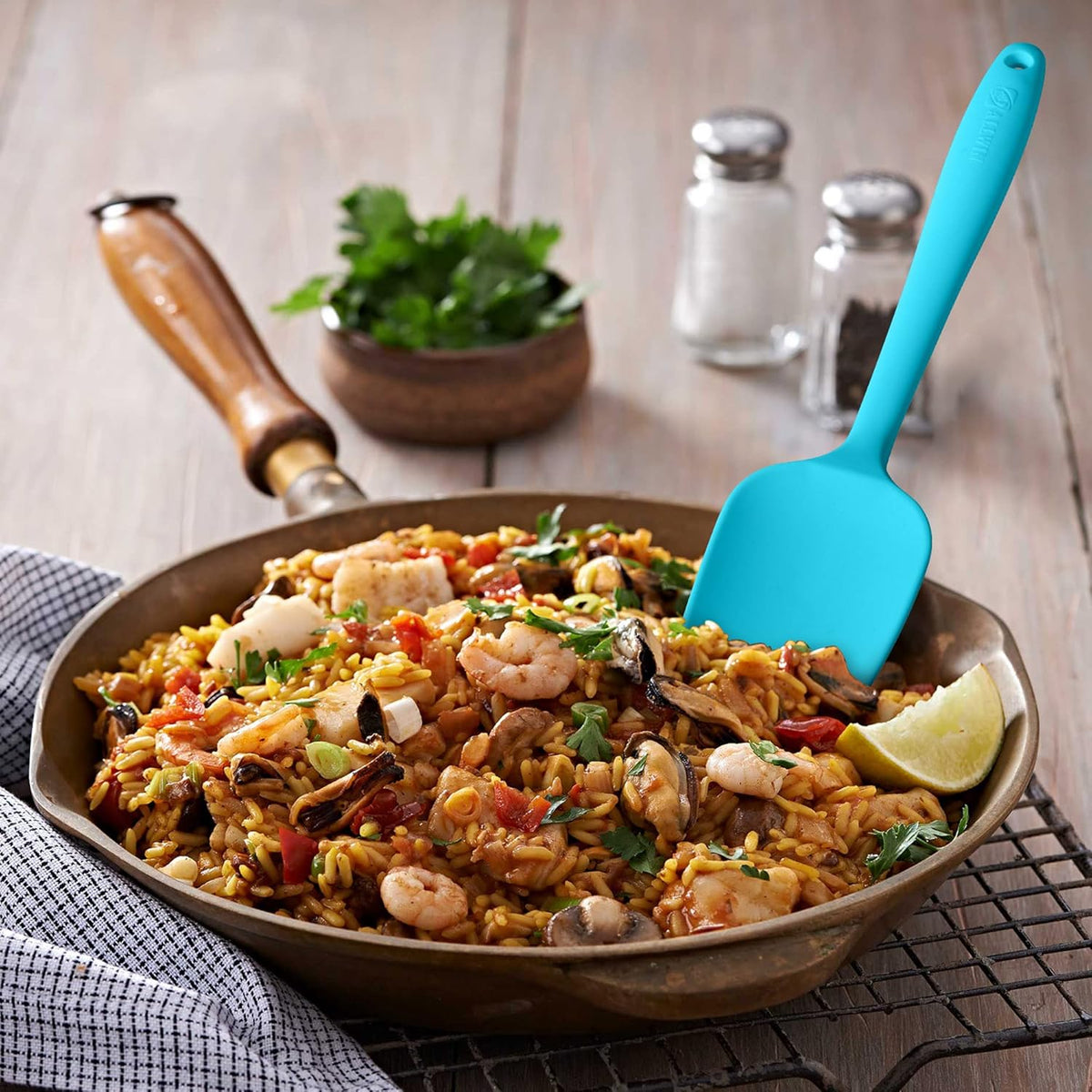 Silicone Spatula 3-piece Set, Ergonomic Handle High Heat-Resistant Spatulas, Non-stick Rubber Spatulas with Stainless Steel Core