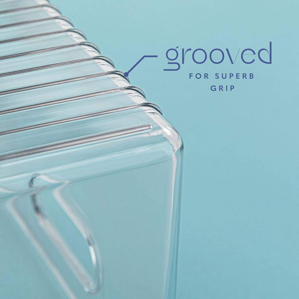 Plastic Food Storage Clear Container Bin with Handles for Organizing Kitchen, Pantry, Refrigerator, Freezer, Pantry, Cabinet, Closet, Bathroom. 16”x8”x5”
