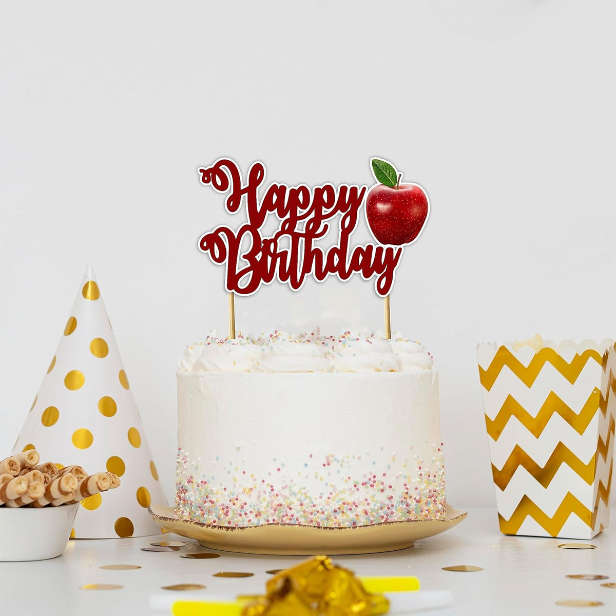 Seyal® Apple Happy Birthday Cake Topper