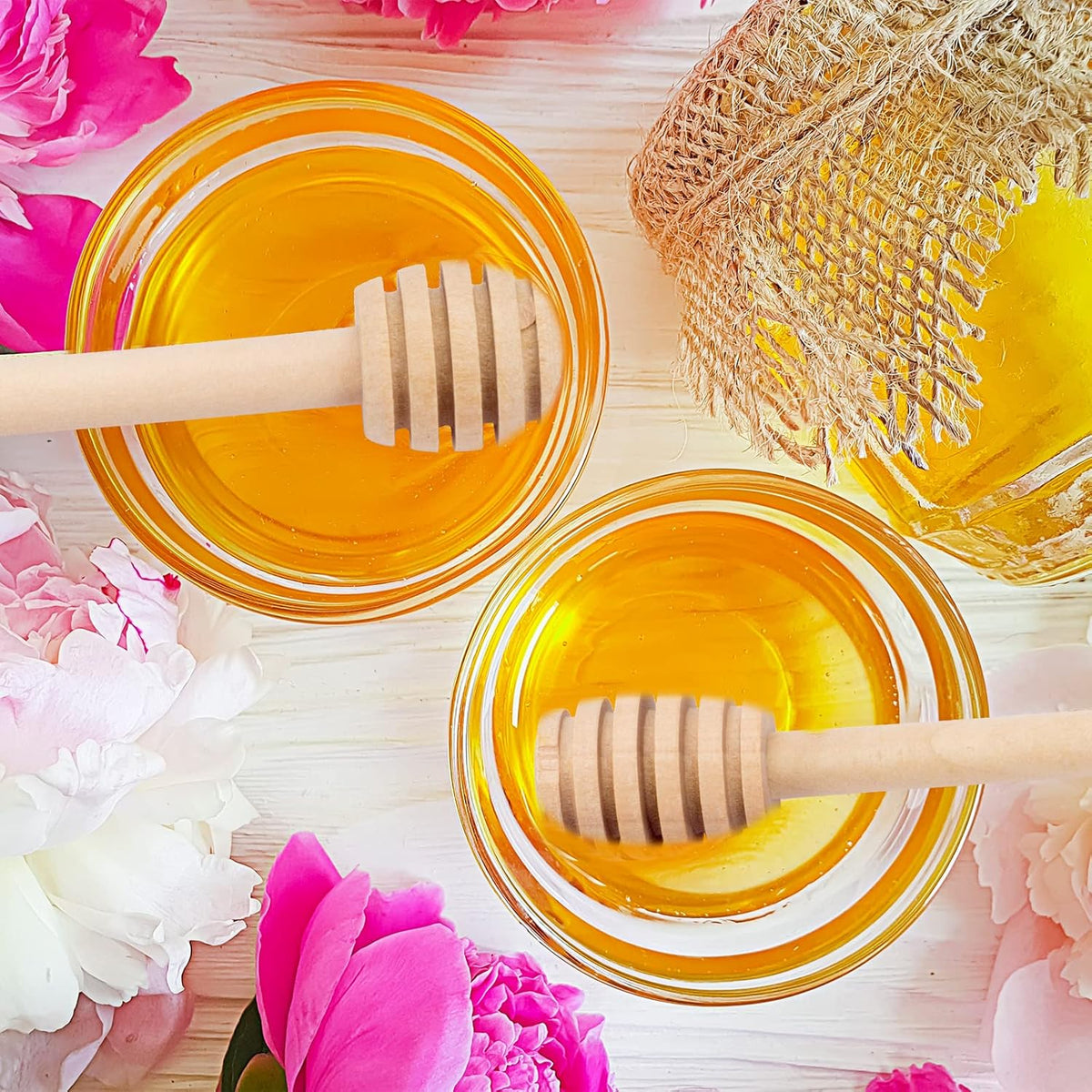 100Pcs 3 inch Honey Dipper Sticks - Wooden Honey Dipper, 3 Inch Mini Honeycomb Stick, Honey Stirrer Stick for Honey Jar Dispense Drizzle Honey and Wedding Party Present