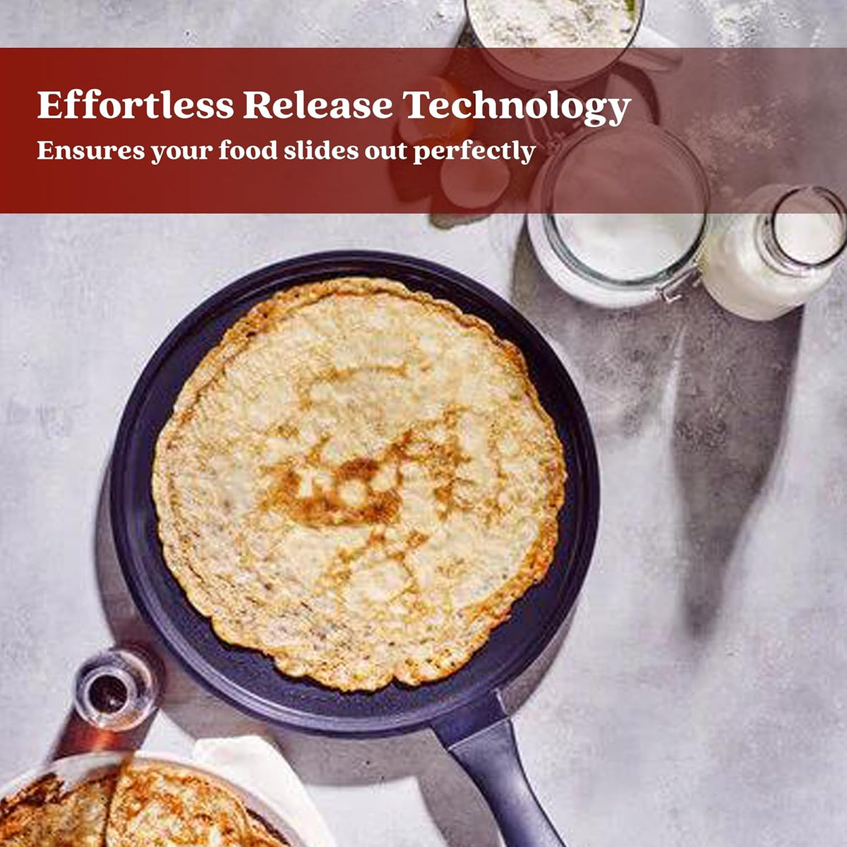 Alva Energy 11" Nonstick Crepe Pan – PFAS-Free Ceramic Coating, Induction & Oven Safe – Pancake, Egg & Tortilla Skillet – Stay-Cool Handle, Easy to Clean, Scratch-Resistant Surface