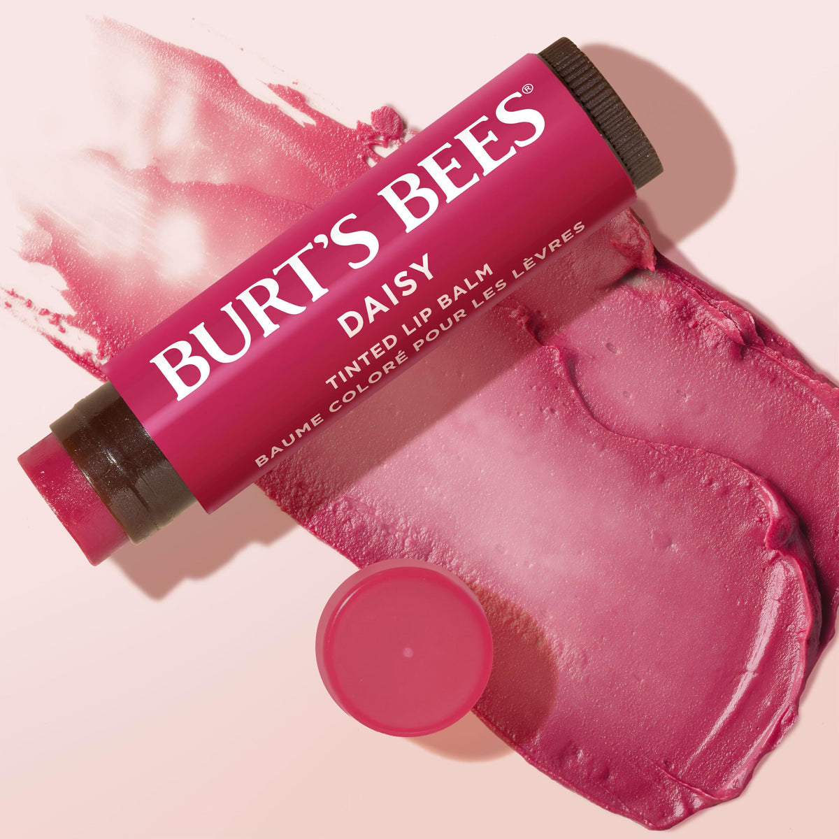 Burts Bees Tinted Lip Balm Value Pack, Includes Red Dahlia, Daisy and Rose, 8 Hour Moisture, Provides a Hint of Color, Nourishing Shea Butter, 100 Percent Natural Origin, 0.15 oz., Three Tubes