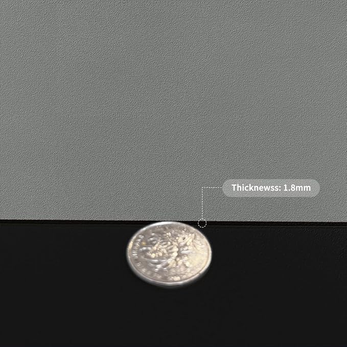 Leather Table Cover,1.8mm Thick,36x72 Inch Table Protector,Table Protector for Dining Room Table,Dining Room Table Protector Pad.(Black+Gray,36x72)