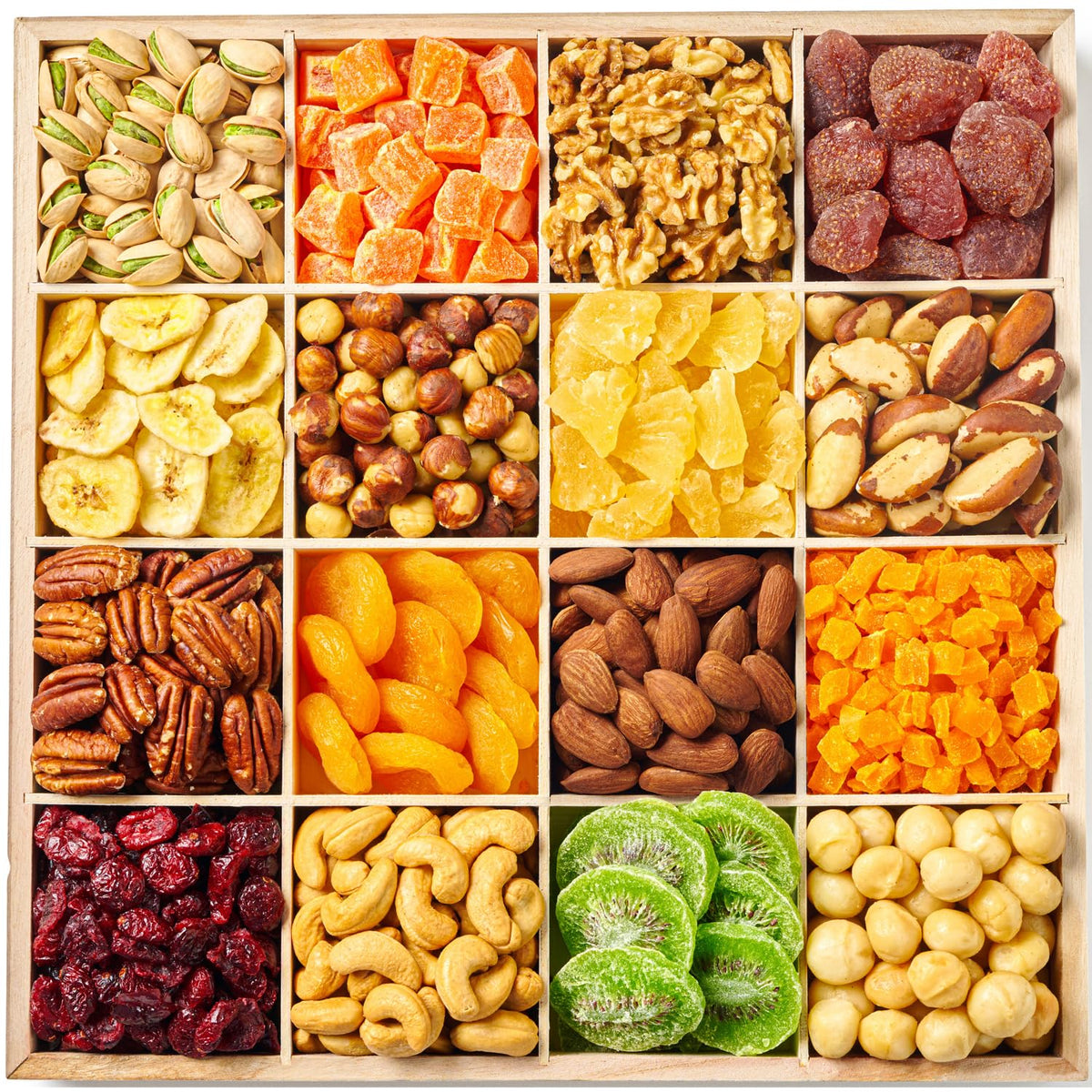Nuts & Dried Fruit Gift Basket - XX- Large 16 Assortment of Sweet & Roasted Salted Nuts & Dried Fruit - Assorted Food Gift Box Birthday, Family, Sympathy, Men & Women