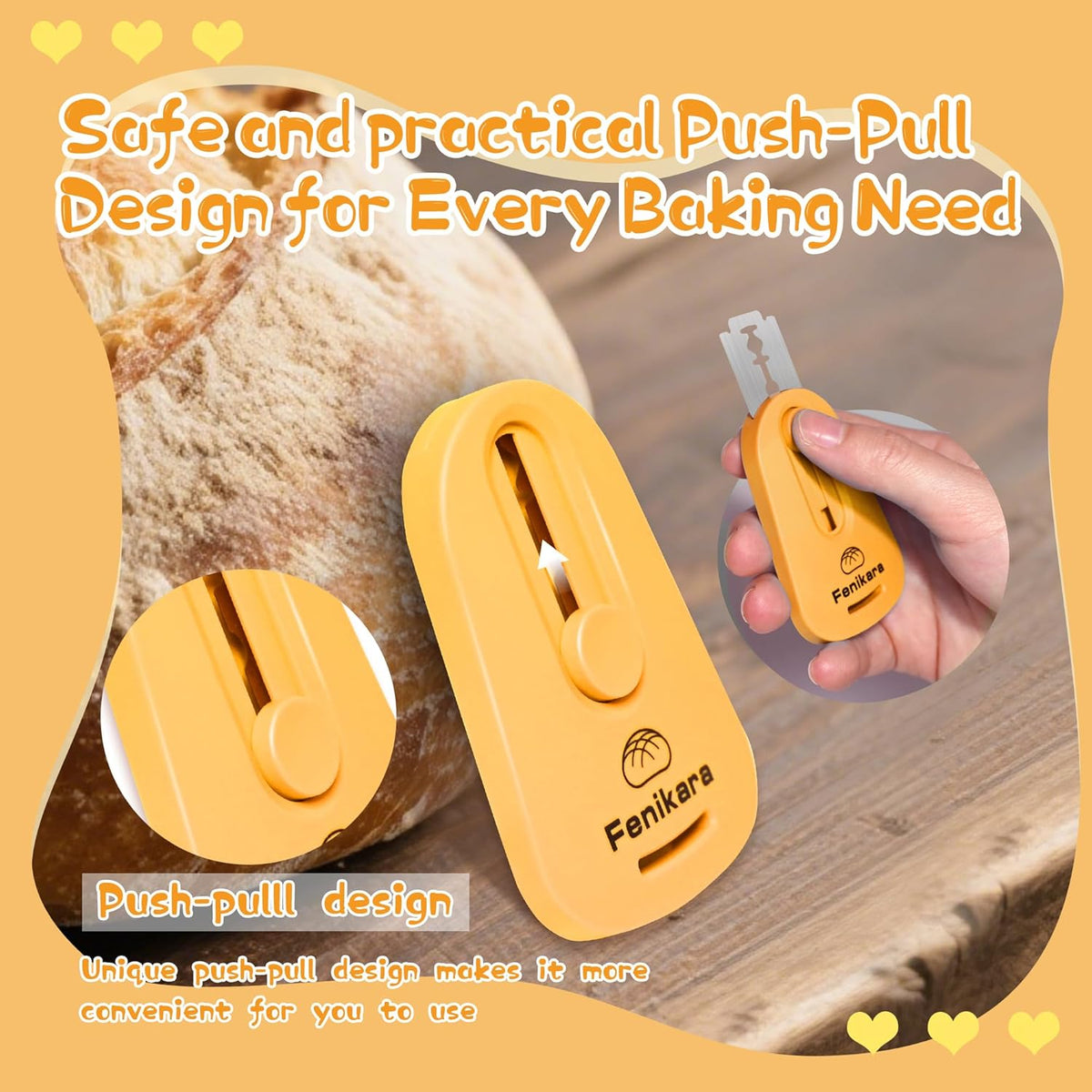 3PCS Premium Magnetic Bread Lame & Versatile Bread Scoring Tool - Professional Sourdough Scoring Tool and Lame Bread Tool with Razor Blade and Scoring Patterns Booklet