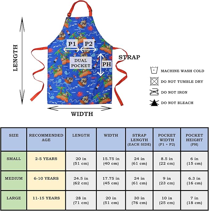 Kids Apron - cooking, gardening, artist, painting, cleaning, baking, pottery, chef, kitchen - gift boys, girls