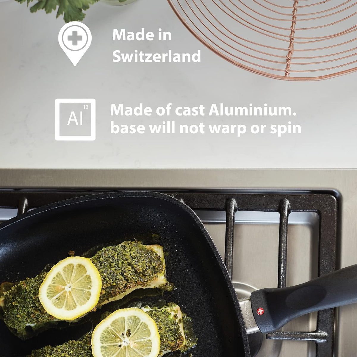 Swiss Diamond 10 Piece Nonstick Cookware Set - Diamond Enforced Aluminum Non Stick Pots and Pan Set, Dishwasher Safe and Oven Safe Pans Set, Grey