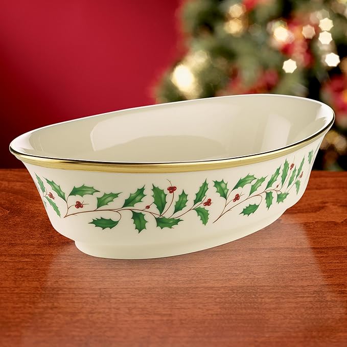 Lenox 146504510 Holiday Vegetable Bowl, Christmas Hosting